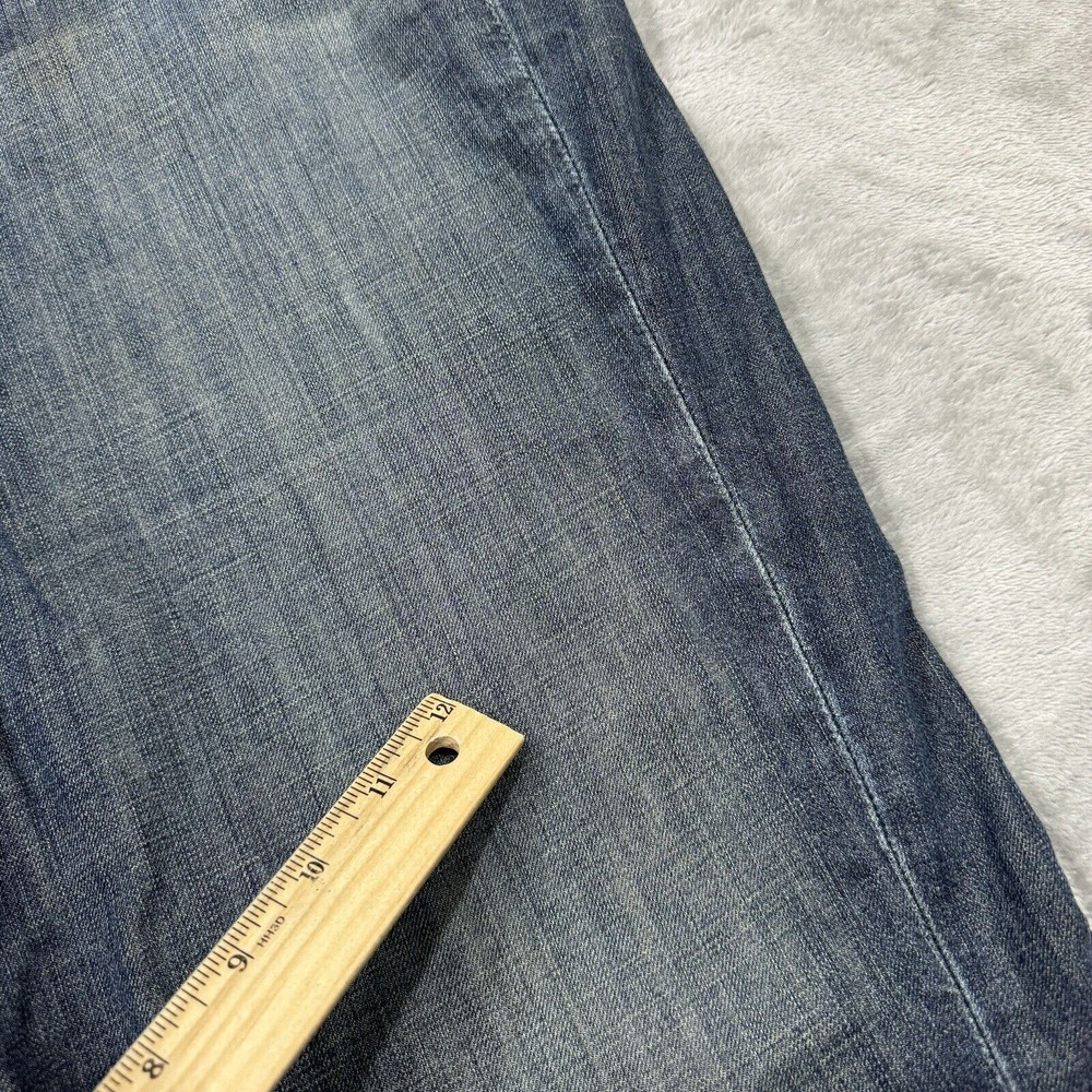 Levis Jeans Mens 38x32 Blue 514 Straight Fit Dark Wash Denim Pockets Logo Work‎ - Picture 10 of 13